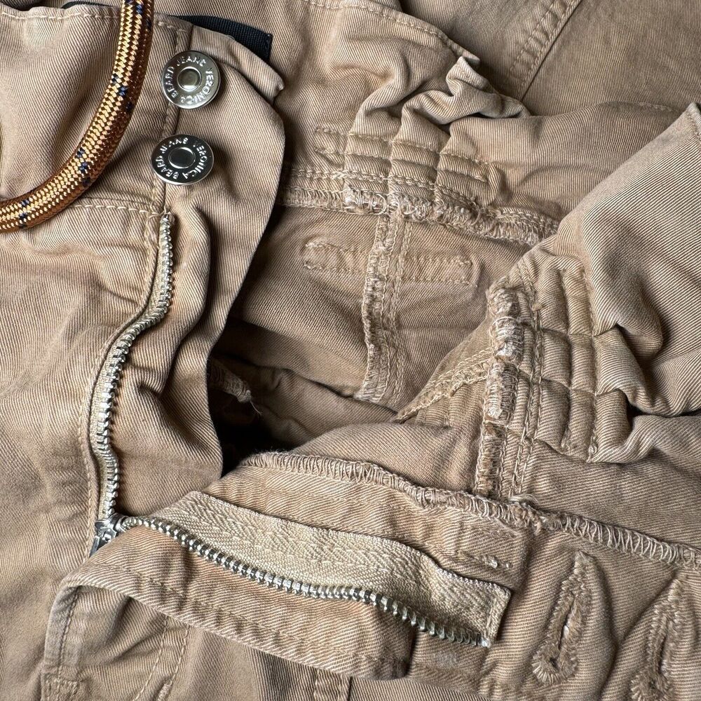 Veronica Beard Pants Womens 29 Karter Straight Leg High Rise Camel Patch Pockets - Picture 9 of 16